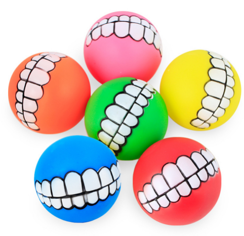 Pelota con Dientes Mascotary - Sonido gracioso y súper resistente