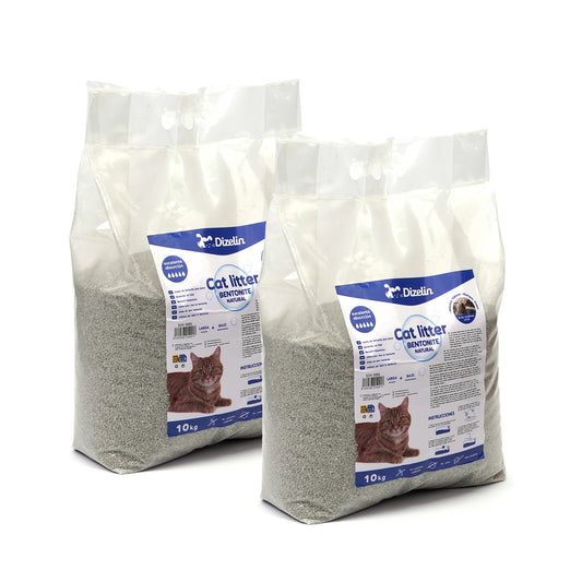 Arena Aglomerante Anti-Olores Bentonita Natural 20 L – Formato XXL Económico