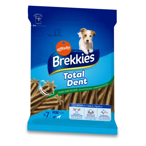 🦴Snack Dental para Perros Mascotary – Brekkies Mini Total Dent 110 g